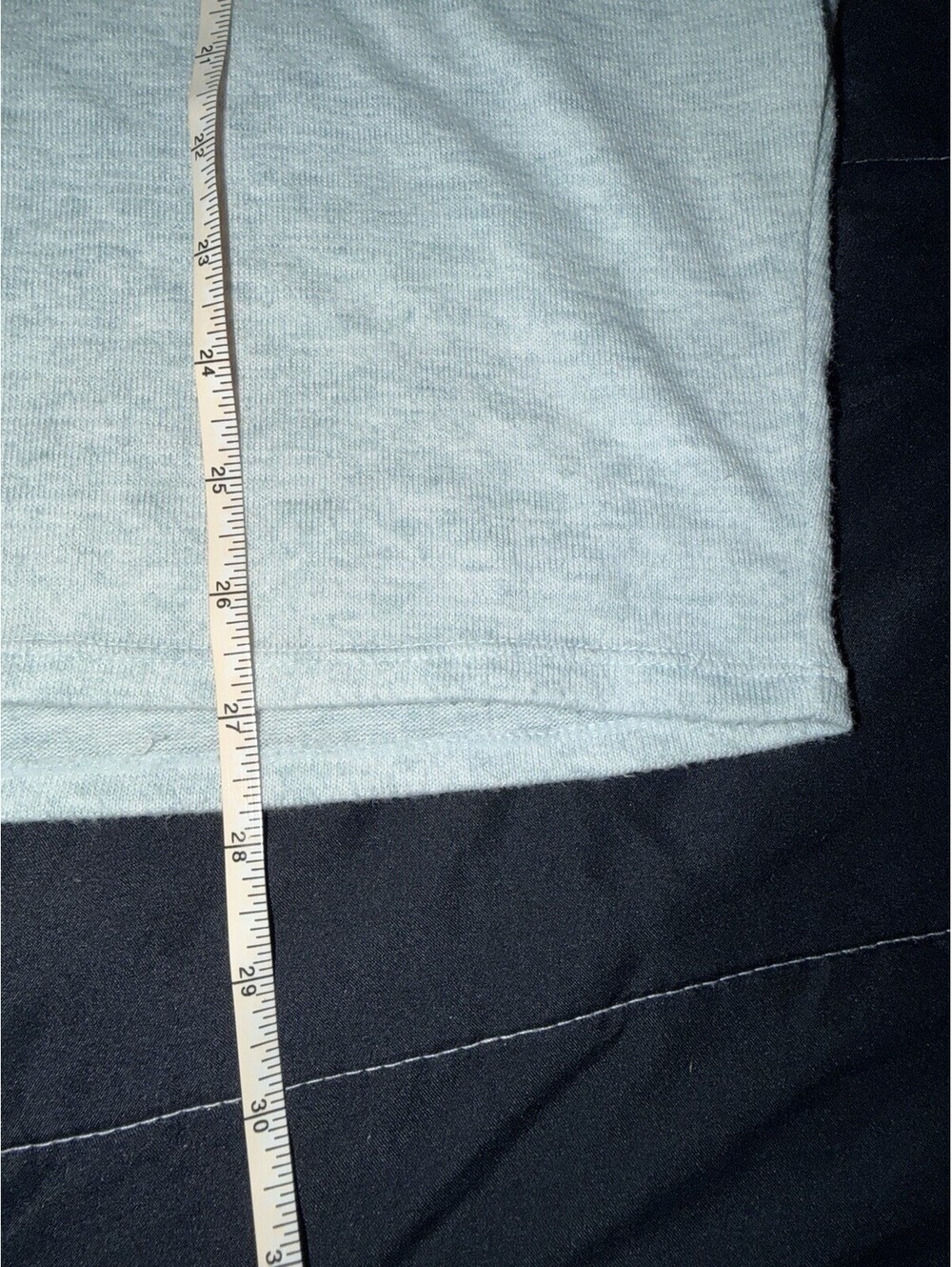 Women's Light Blue Long Sleeve Crop Top T-Shirt Size XL - Picture 7 of 7